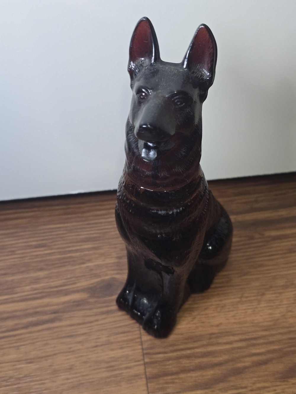 Vintage 1975 Avon 'Noble Prince' German Shepherd aftershave bottle.
